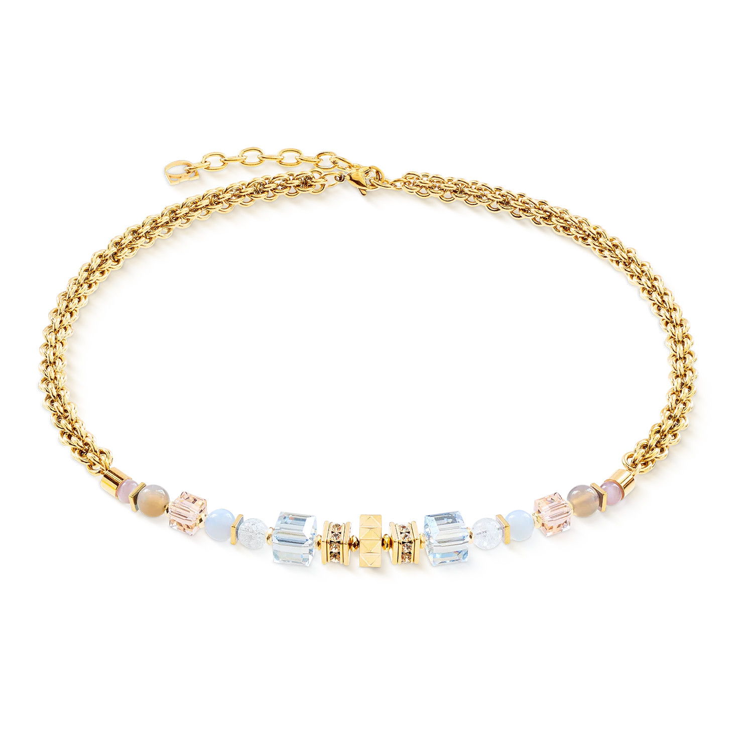 Halskette Cube Nexus gold-pastell | Coeur de Lion