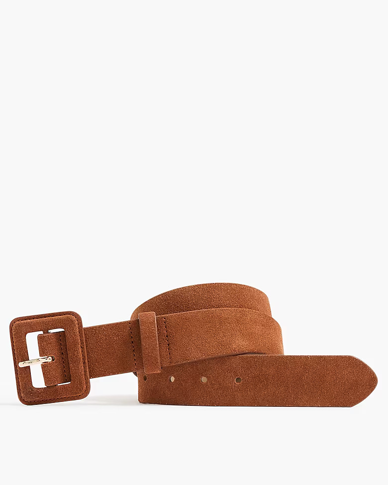 Suede square-buckle waist belt | J.Crew Factory