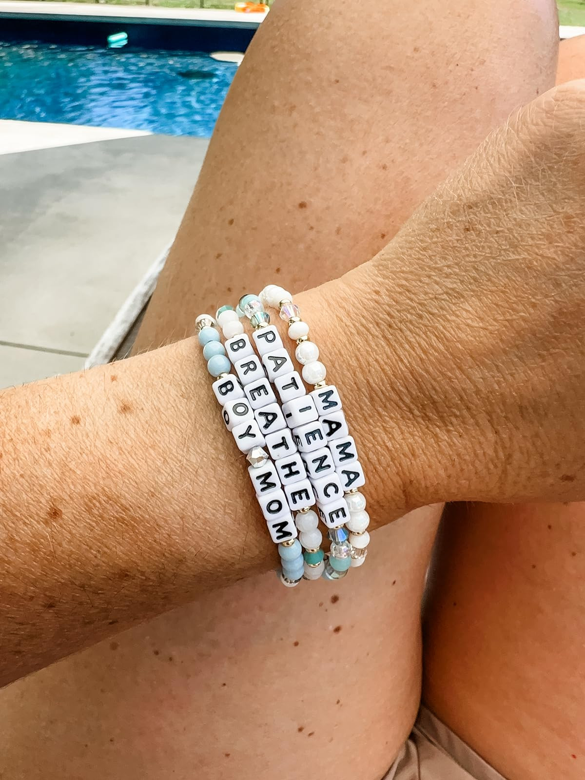 Little Words Project Handcrafted and Uniquely Designed Beaded Bracelets - Stack of 3 Bracelets | Amazon (US)