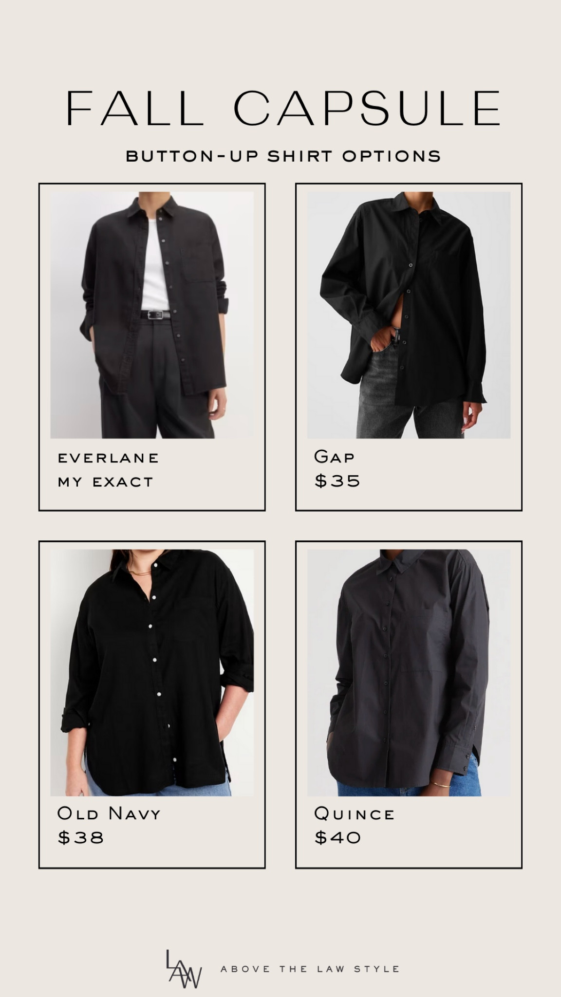 Fall Capsule: Button-up Shirt

#LTKStyleTip #LTKFindsUnder50 #LTKFindsUnder100