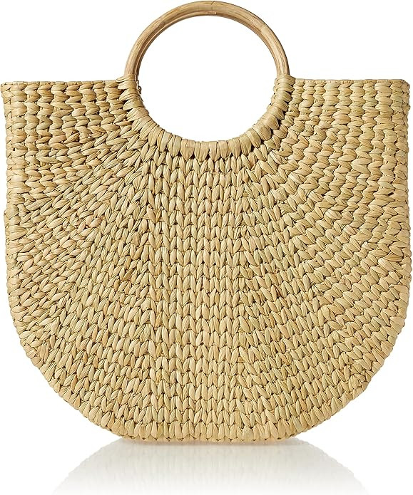 The Drop Women's Jileen Top Handle Straw Bag, Natural, One Size | Amazon (US)