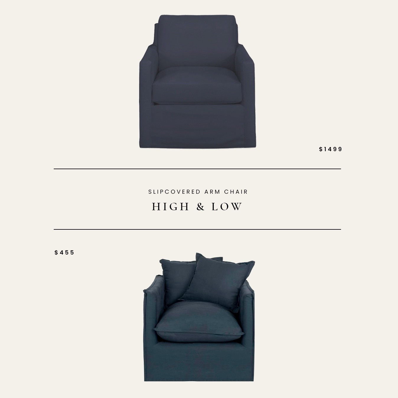 High / Low : Slipcovered Arm Chair  

#LTKHome