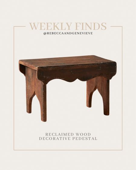 This week’s find is this vintage-like wood pedestal. 

#LTKhome