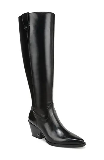 Sam Edelman Woods Knee High Boot in Black Leather at Nordstrom Rack, Size 8.5 Wide Calf | Nordstrom Rack