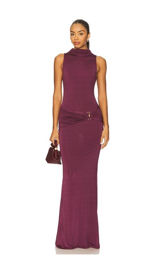 Lotte Gown in Plum | Revolve Clothing (Global)