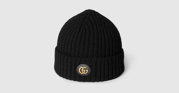 Wool cashmere hat with Double G | Gucci (US)