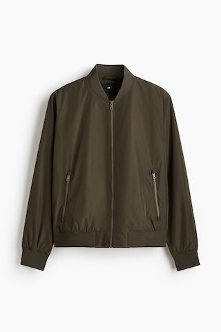 H & M - Regular-Fit Lightweight Bomber Jacket - Green | H&M (US + CA)