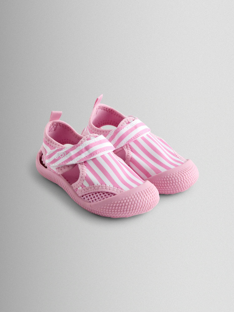 JoJo Maman Bébé Pink Wide Stripe Beach And Swim Sandals | Next US