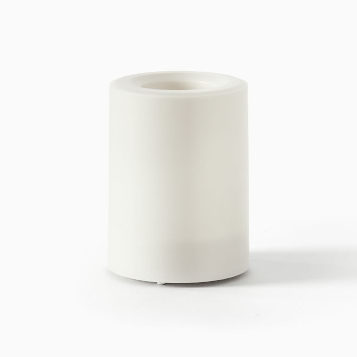 Indoor/Outdoor Flat Top Basic Candle - White | West Elm (US)