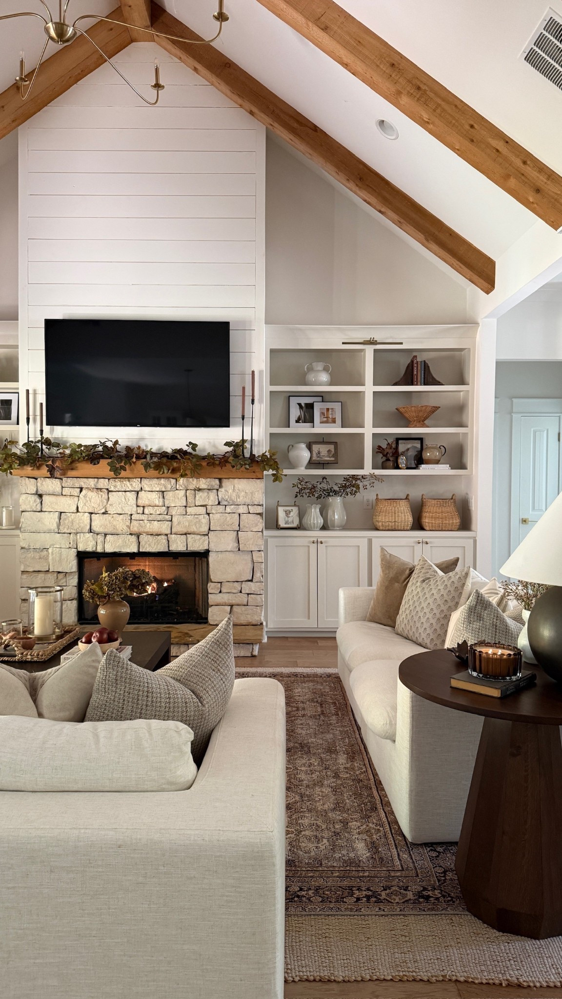 All of the fall decor touches make me so happy!! Our cozy and classic living room 🤎 

#LTKHome #LTKSeasonal #LTKFindsUnder50