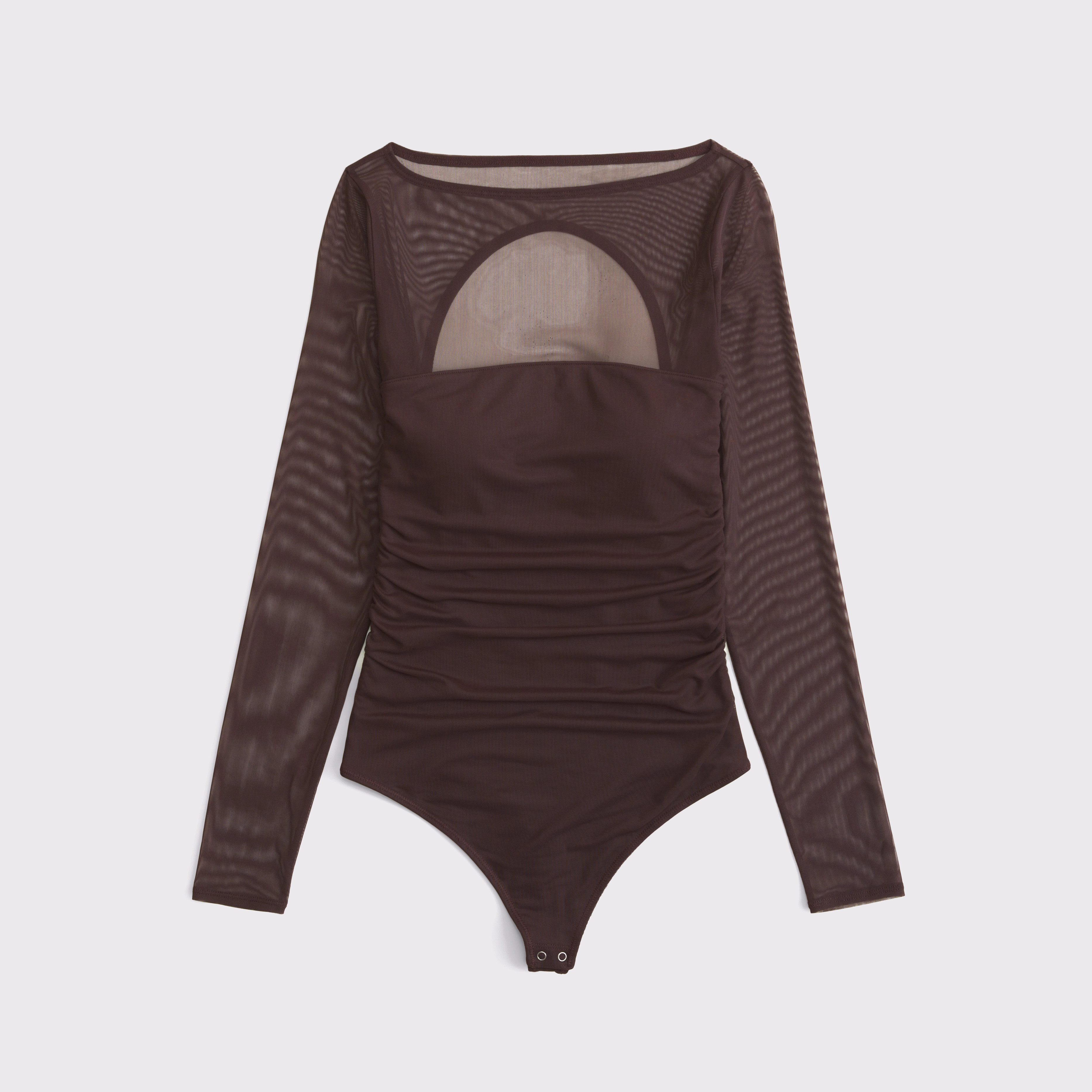 Bra-Free Long-Sleeve Open-Back Hardware Bodysuit | Abercrombie & Fitch (US)
