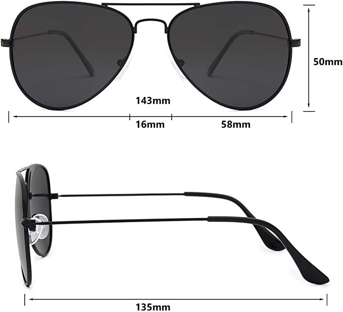 Livhò Sunglasses for Men Women Aviator Polarized Metal Mirror UV 400 Lens Protection | Amazon (US)