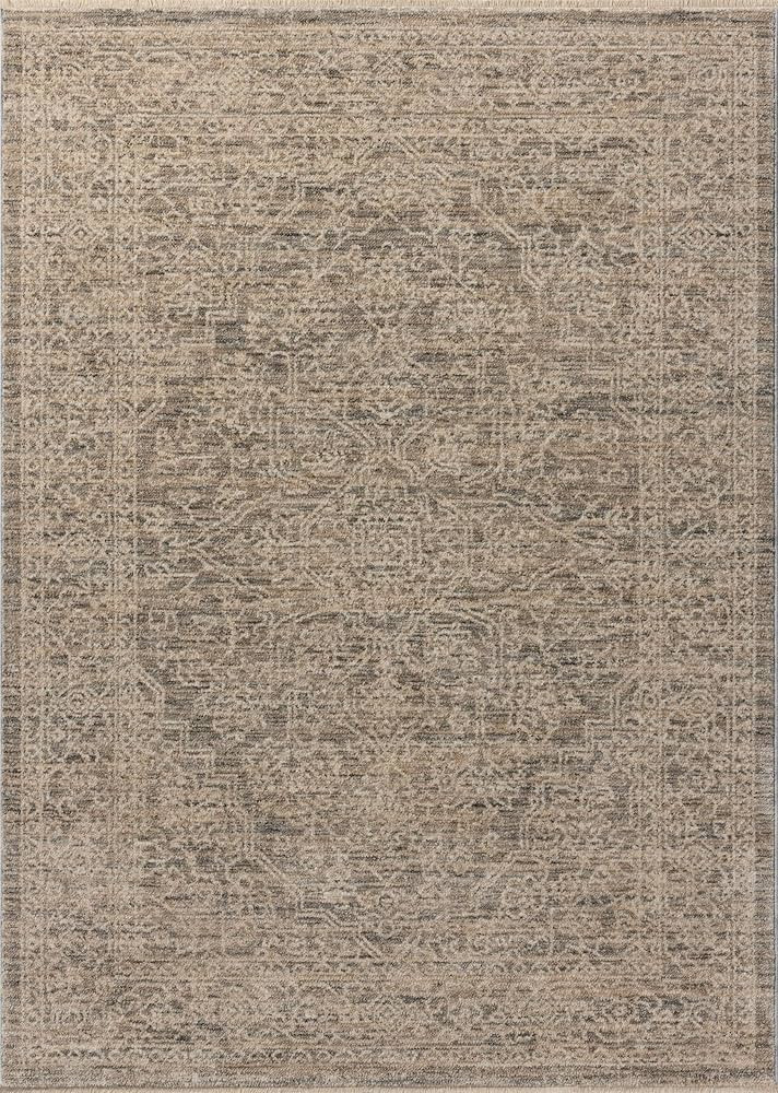 Loloi Newman Collection NEW-01 Slate/Natural 7'-10" x 10'-2" .37" Pile Height, Area Rug, Soft, Du... | Amazon (US)