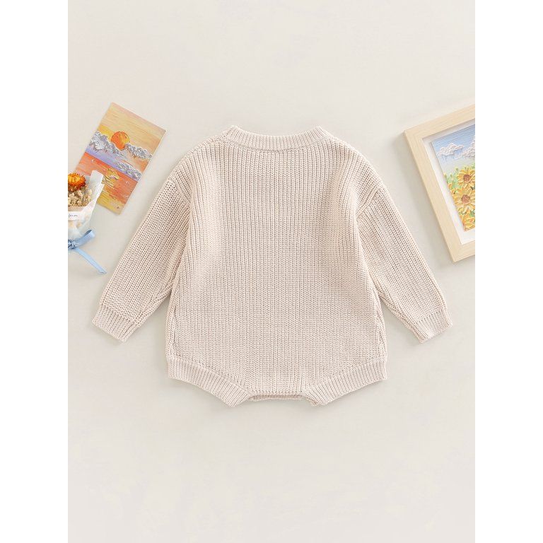 Farrubbyine8 Autumn Baby Sweater Rompers for Newborn Infant Boys Girls Clothes Knitted Loose Pull... | Walmart (US)