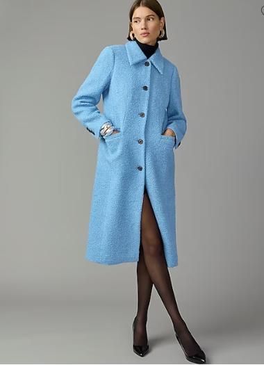 Collection A-line topcoat in Italian wool-bouclé blend | J.Crew US
