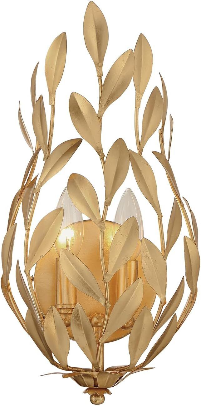 Crystorama Broche 2 Light Antique Gold Sconce | Amazon (US)