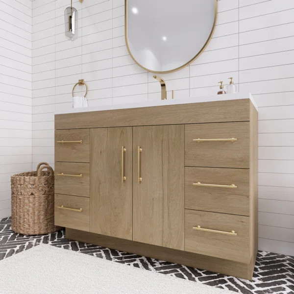 48'' Free-standing Single Bathroom Vanity with Acrylic Vanity Top | Wayfair North America
