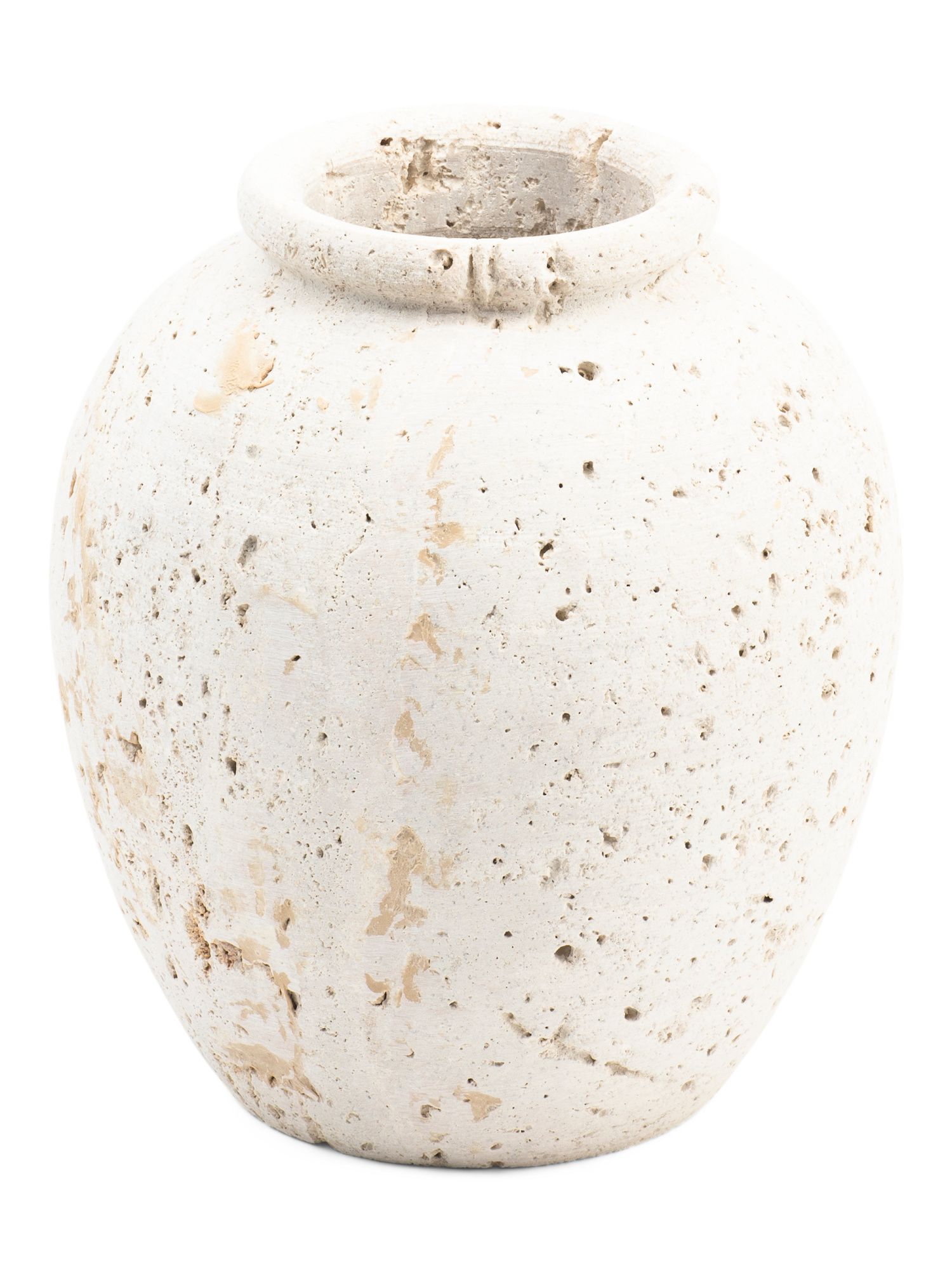 8in Travertine Stone Vase | TJ Maxx