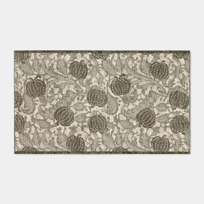 20"x34" Fall Pumpkins Harvest Scatter Rug Green  - Threshold™ | Target