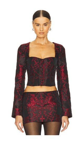 Alice Bustier in Black & Red | Revolve Clothing (Global)