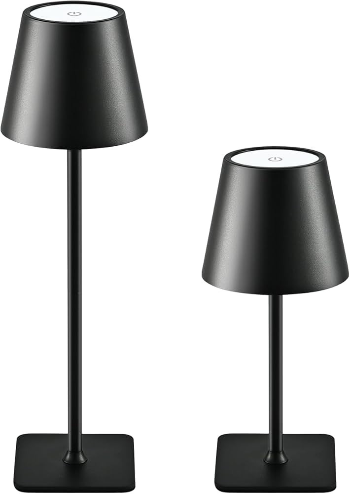 2 Pack Cordless Table Lamps Rechargeable, Battery Operated Touch Dimmable LED Lamp with 3 Color T... | Amazon (US)