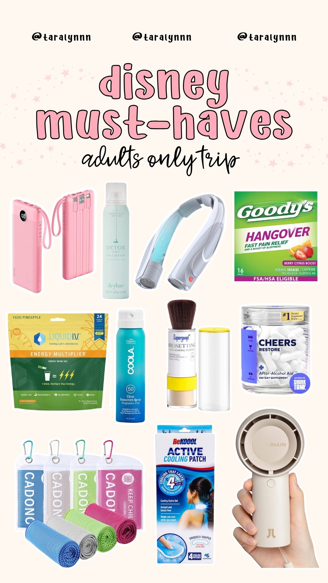 Disney Adult Trip Must-Haves ✨

#disney #disneyworld #disneyland #adulttrip #travel #disneytravel #disneymusthaves #parkday #essentials 

#LTKFindsUnder50 #LTKTravel #LTKFamily