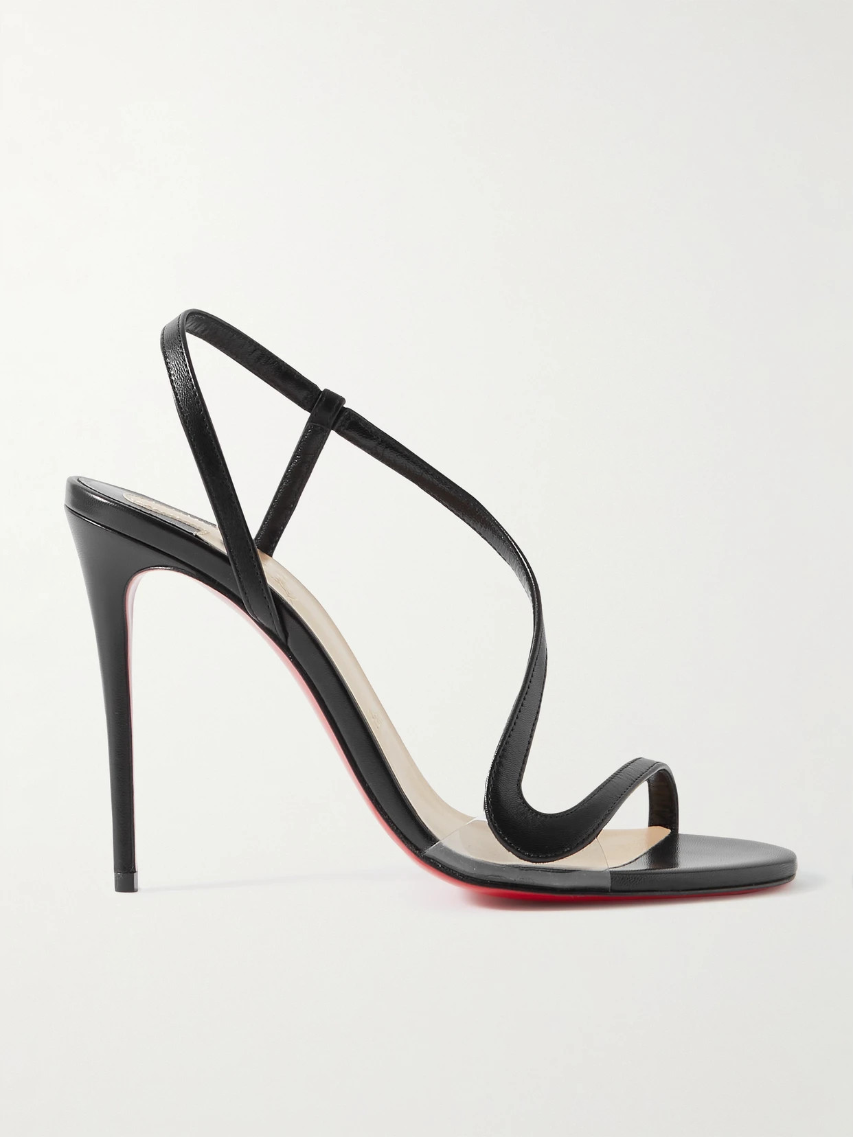 Christian Louboutin - Rosalie 100 Leather Sandals - Black | NET-A-PORTER (US)