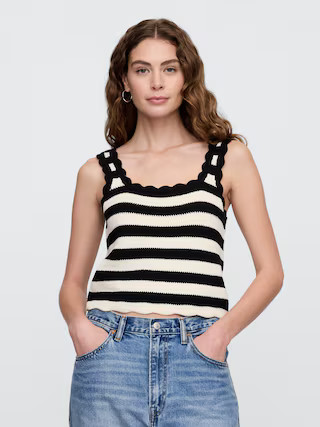 Squareneck Sweater Tank Top | Gap Factory