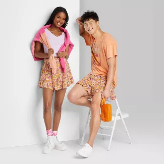 High-Waisted Flutter Shorts - Wild Fable™ Dark Teal Blue M | Target