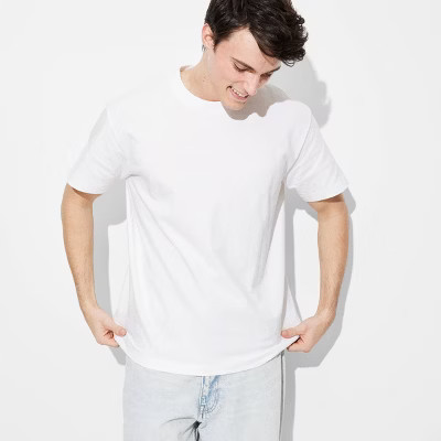 Men's Short Sleeve T-Shirt - Original Use™ White M: 100% Cotton, Lightweight Jersey, Crew Neck, Regular Fit, Machine Washable | Target