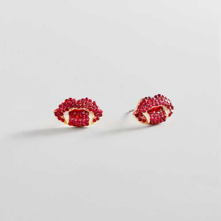 Love At First Bite Stud Earrings - Vampire Lips | BaubleBar