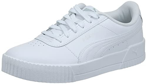 PUMA Women's Carina Leather Sneaker, White-White-Silver, 8.5 | Amazon (CA)