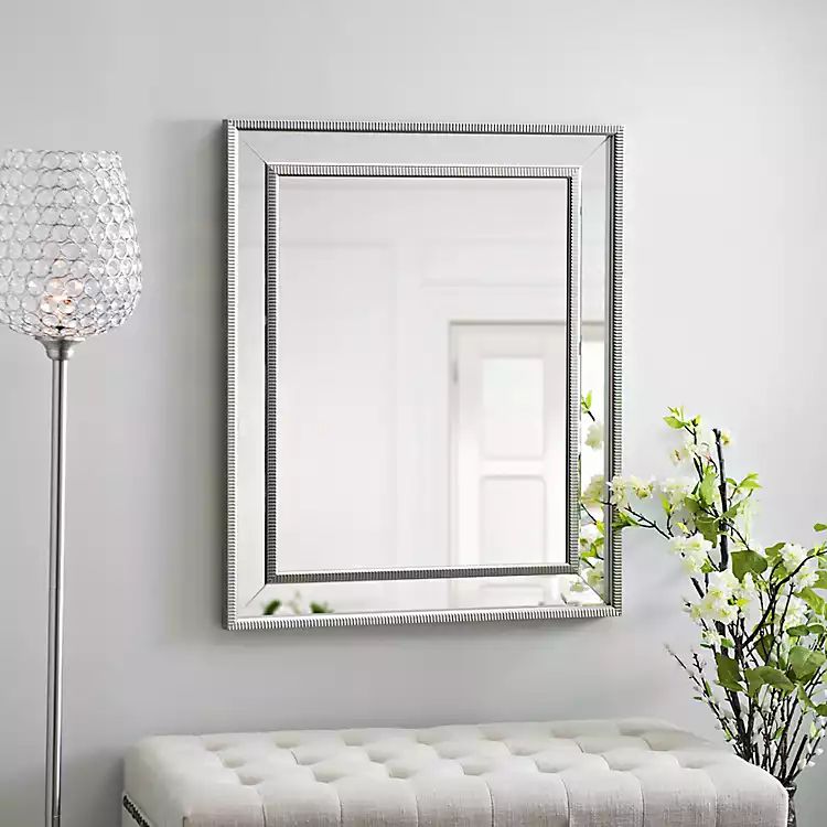 Small Silver Luxe Mirror, 29.5x35.5 in. | Kirkland's Home