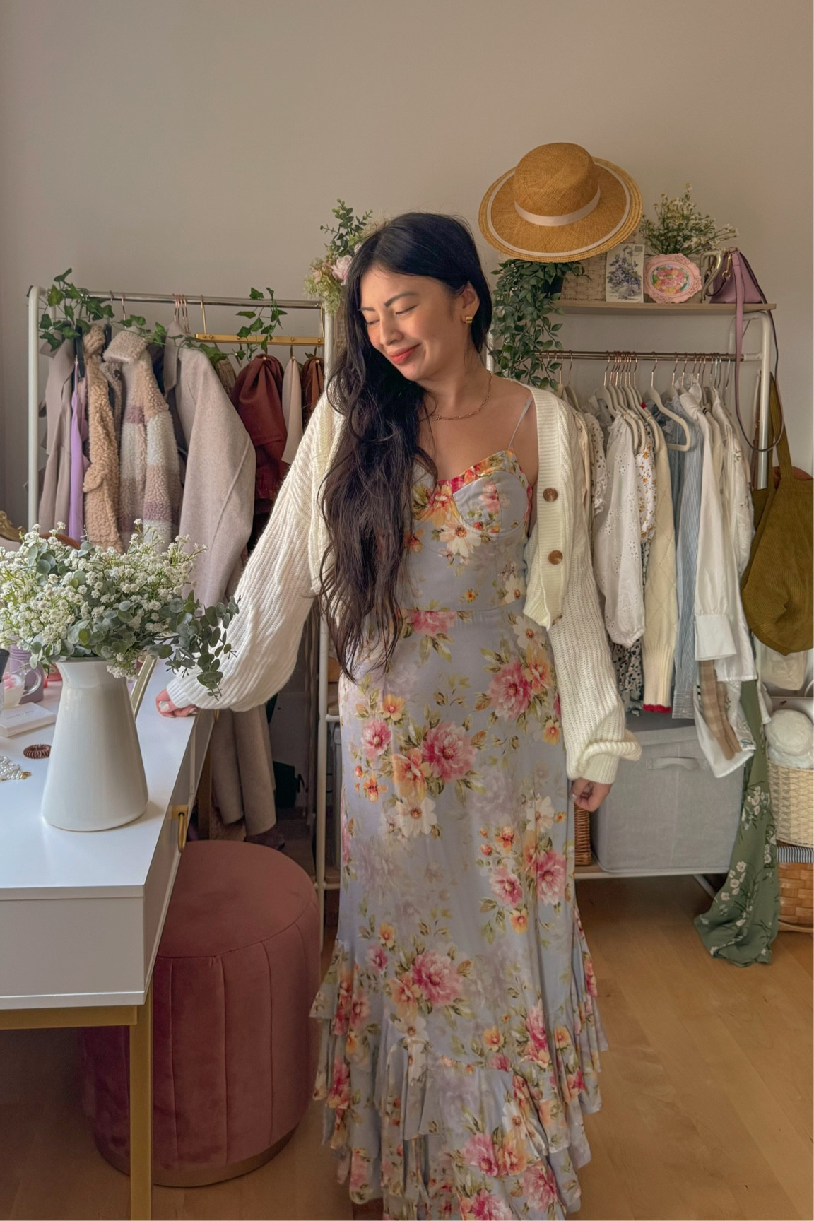 The prettiest spring floral dress for picnics or weddings 💕🎀🌸 Dress is from Yumi Kim! 

#LTKMostLoved #LTKstyletip