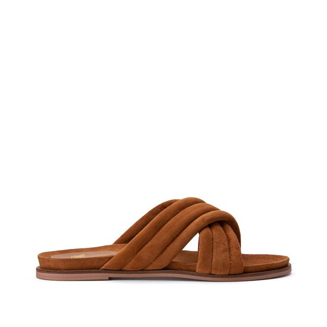 Mules en cuir à brides croisées | La Redoute (FR)