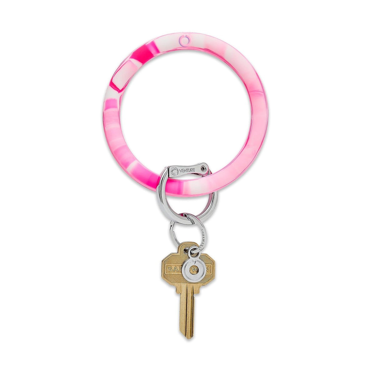 Tickled Pink Marble - Silicone Big O® Key Ring | Oventure