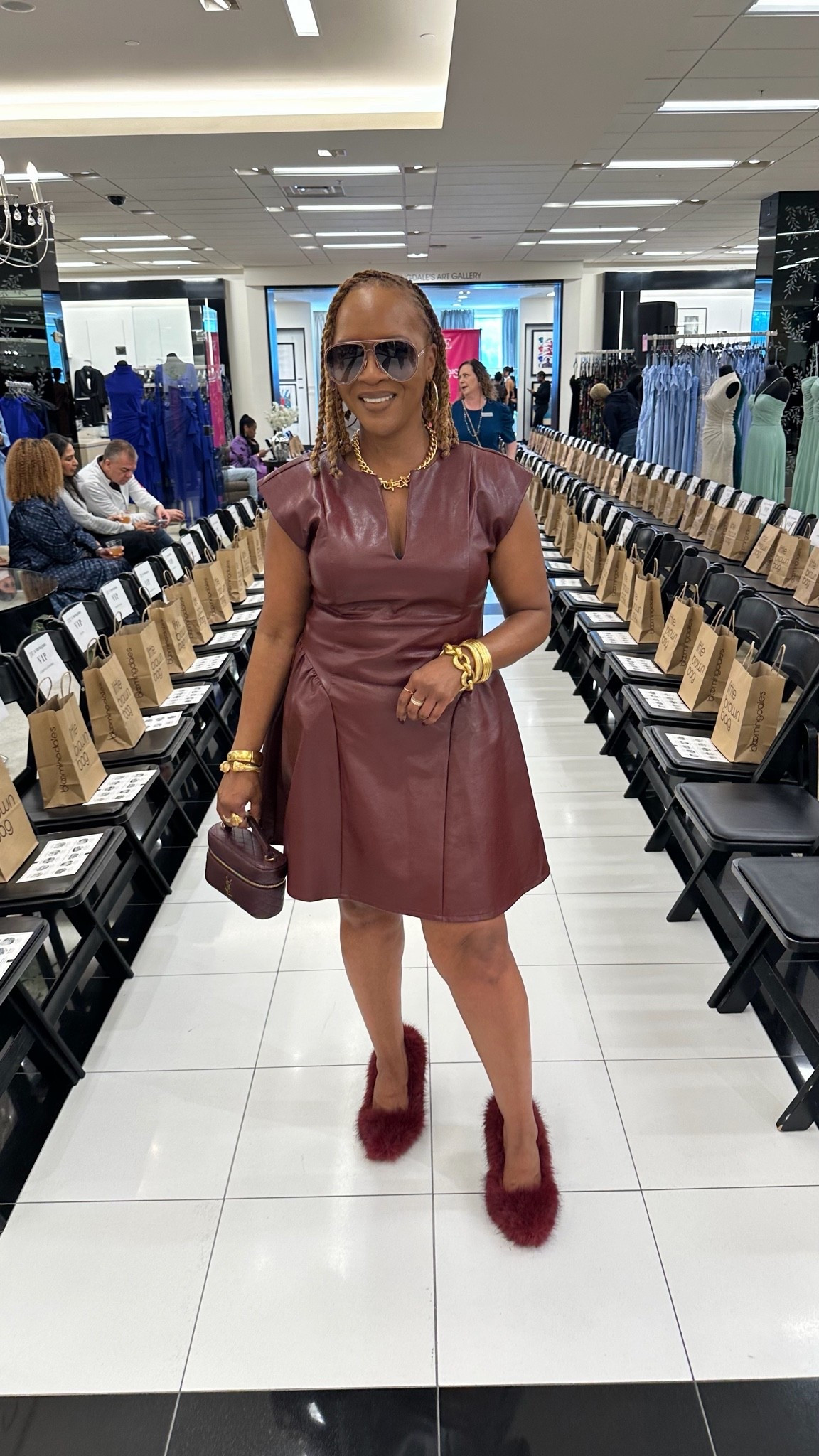 Burgundy faux leather dress and Julie Vos jewelry new ruby red for fall @macys

#LTKootd #LTKdayinmylife #LTKOver40