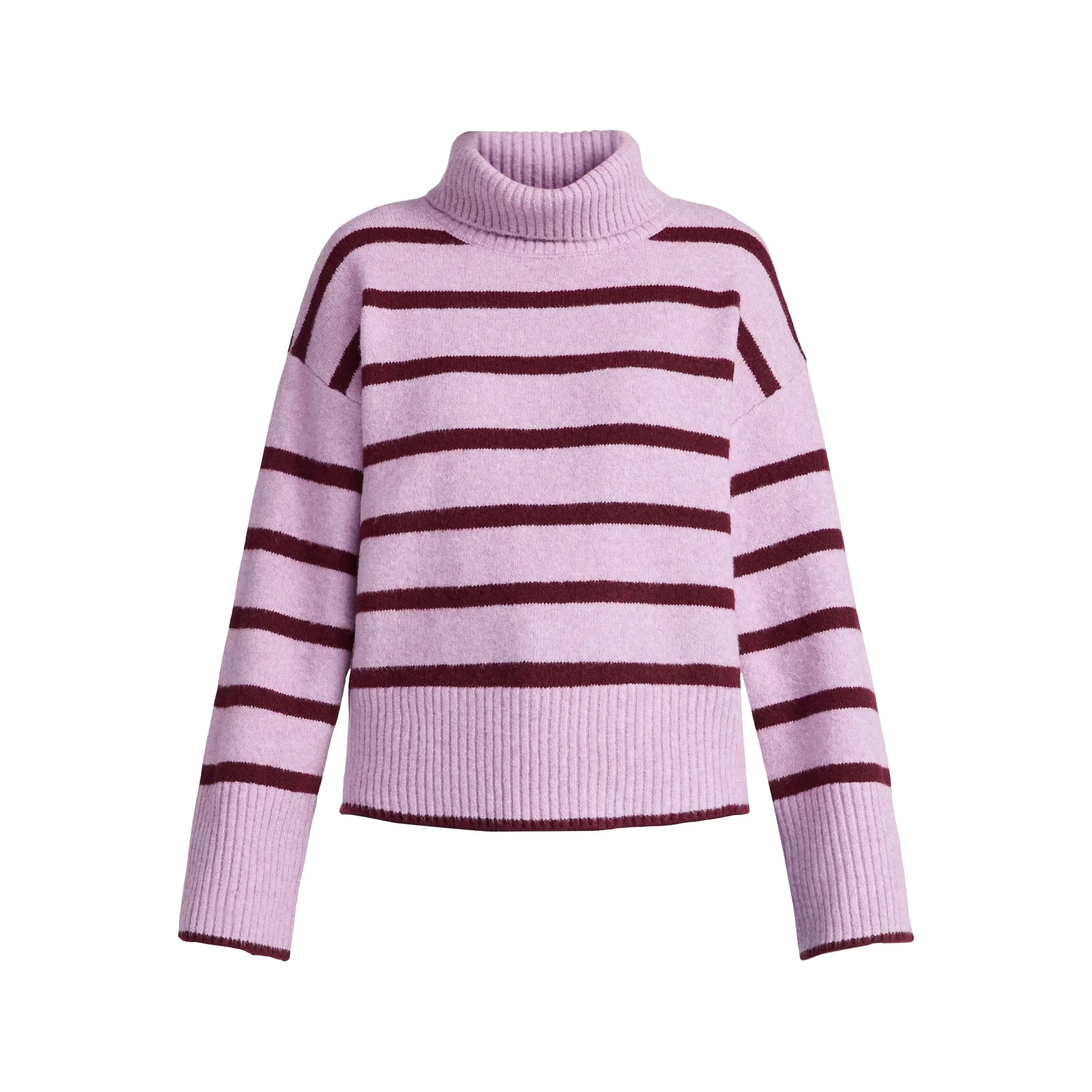 Time and Tru Women's Chunky Turtleneck Pullover Sweater with Long Sleeves, Mid-weight, Sizes XS-X... | Walmart (US)