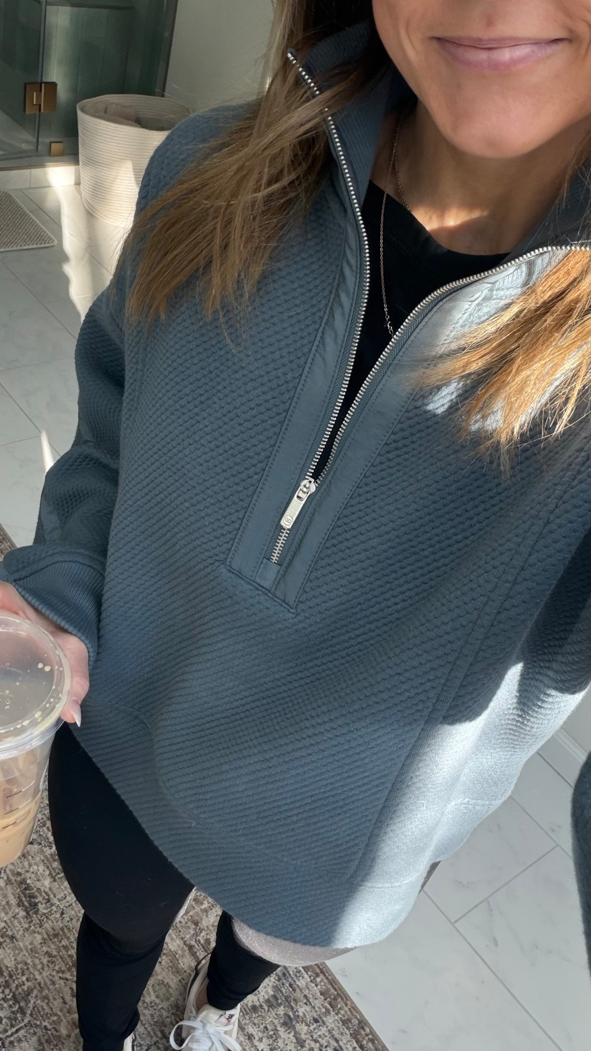 OBSESSED with this 1/4 zip from calia at dicks sporting goods!! Wearing an XS. Size down if between 

#LTKPetite #LTKmomlife