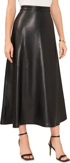 Faux Leather A-Line Skirt | Nordstrom