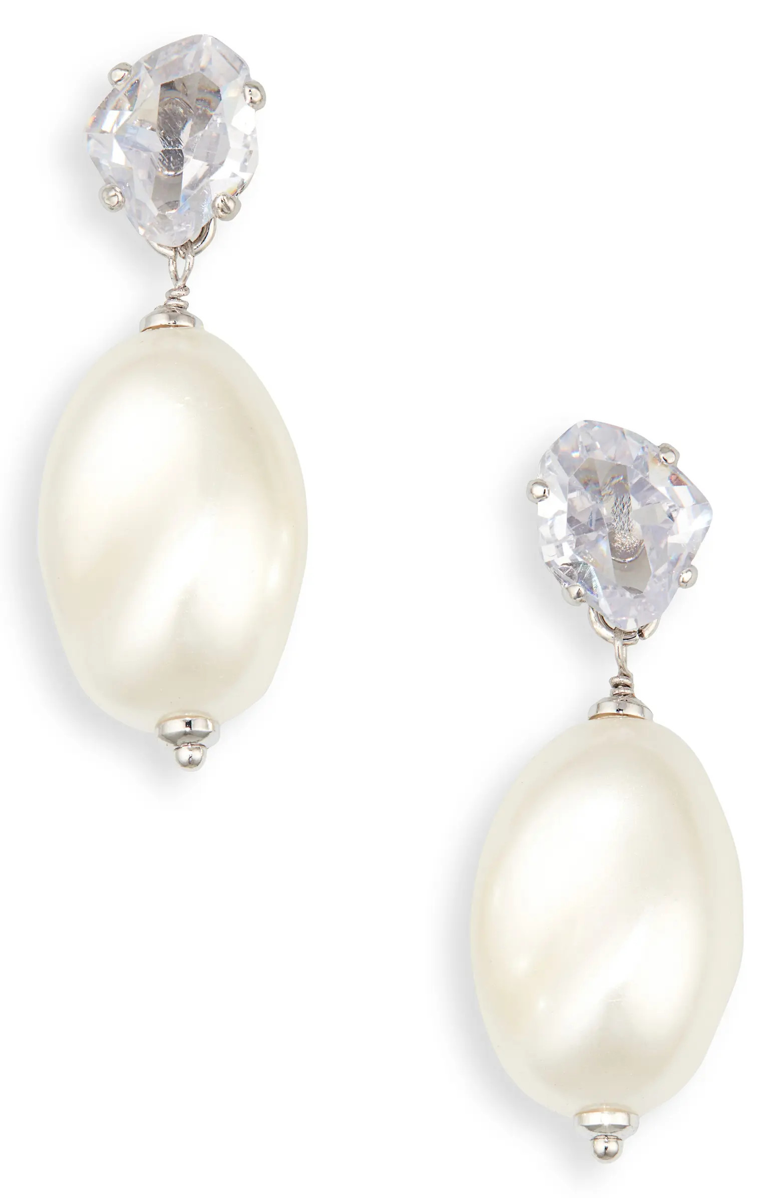 kate spade new york treasure trove imitation pearl & crystal drop earrings | Nordstrom | Nordstrom