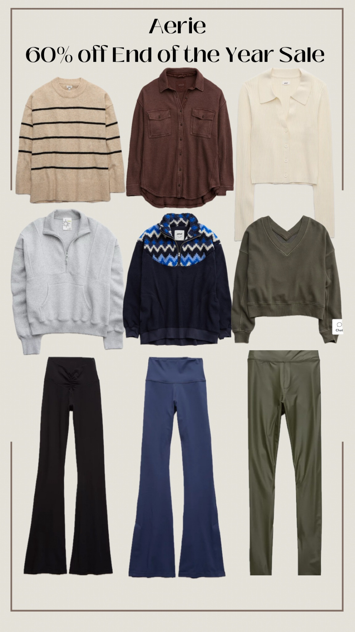 Aerie 60% end of the year sale! 

#LTKfindsunder100 #LTKsalealert #LTKSeasonal