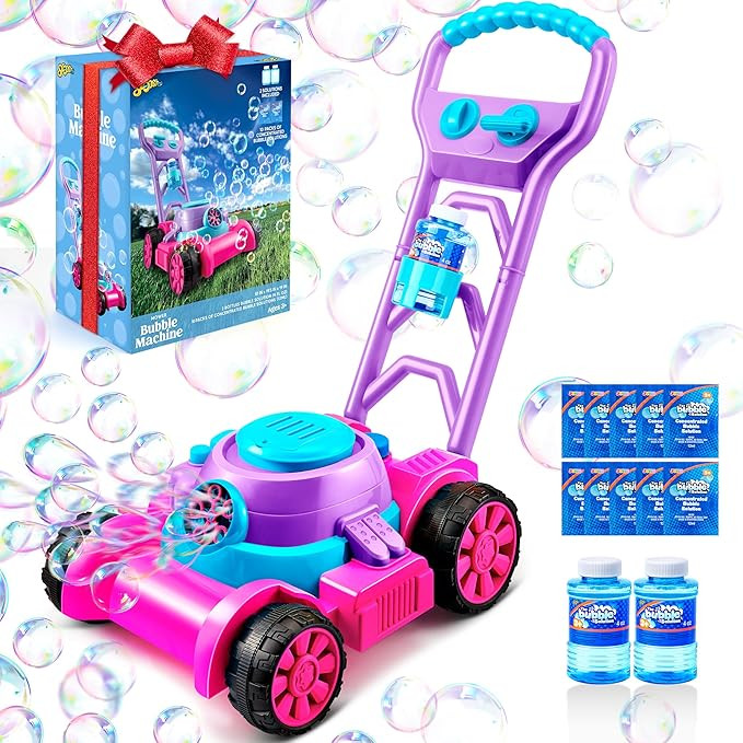 Sloosh Bubble Lawn Mower Toddler Toys - Kids Toys Bubble Machine Summer Outdoor Toys Games, Bubbl... | Amazon (US)