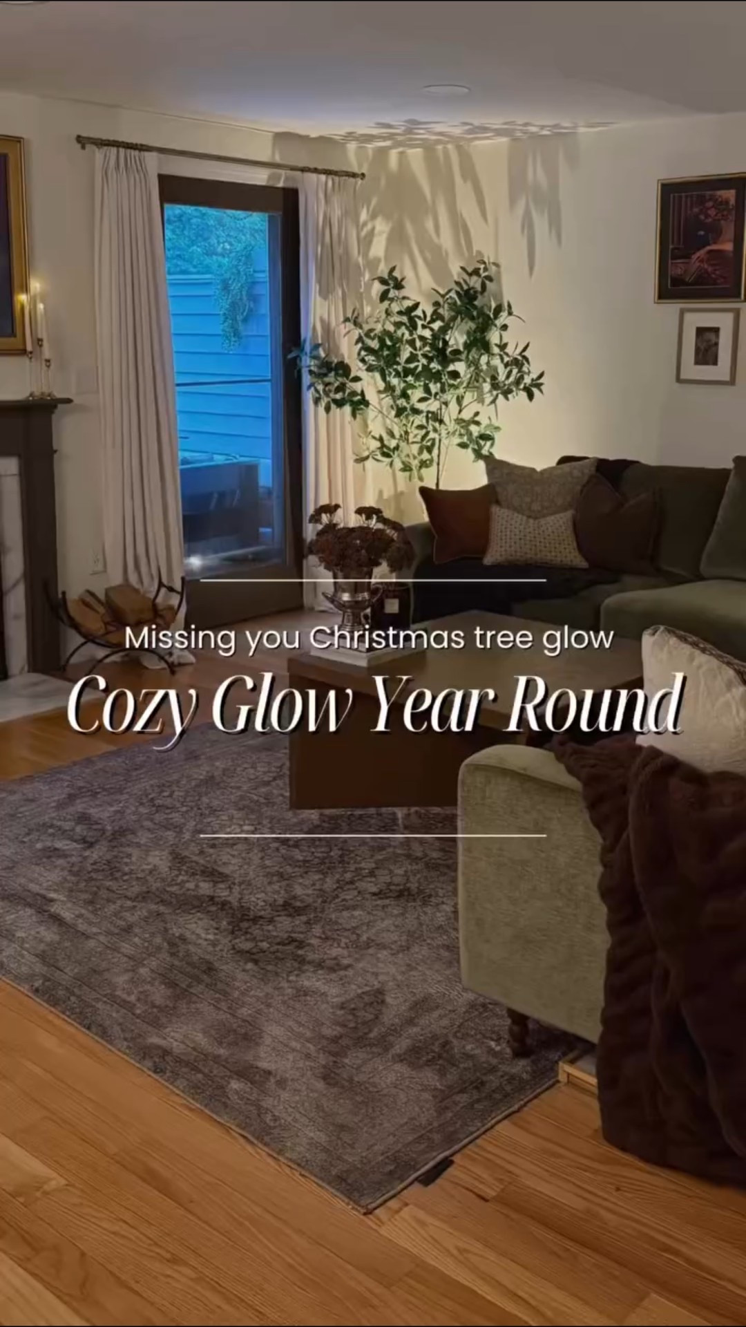 Comment “COZY” for a link to my favorite cozy glow set up 🤍

If you’ve been missing the warm, magical glow of your Christmas tree… here’s the year-round fix: a faux tree + a simple uplight.

It instantly makes a corner feel softer, cozier, and way more “finished” (especially at night).

#postchristmasblues #postholidayblues #cozyhomes #cozydecor #cozyliving