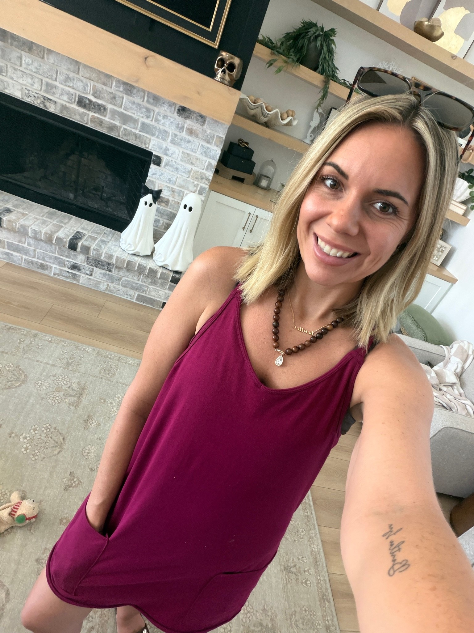 I size up to a medium in this cute little dress. It has pockets and shorts built-in, and I just layered it with  my favorite brown sports bra from Amazon which I will link too.

#LTKgrwm #LTKmomlife #LTKootd