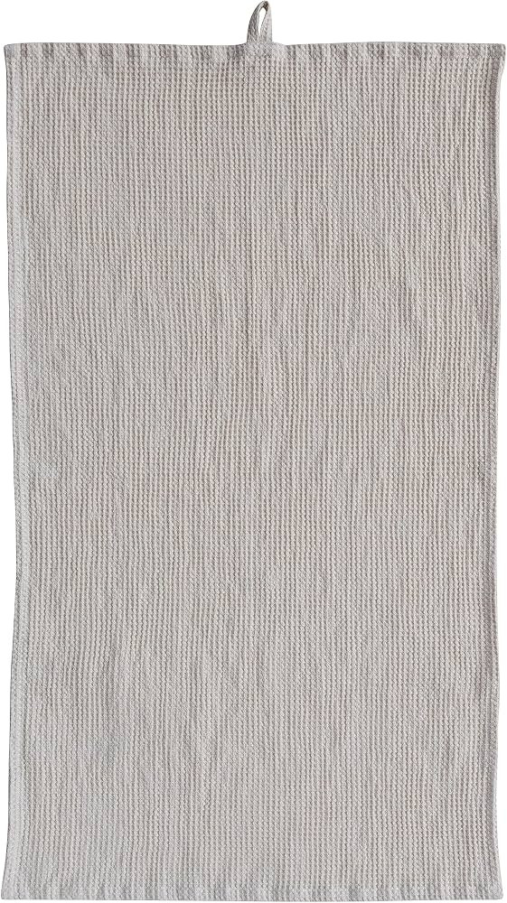 Oversized Woven Linen and Cotton Waffle Decorative Tea Towel with Loop for Dining and Kitchen, Cr... | Amazon (US)