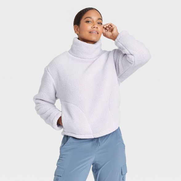 Women's Cozy Cowl Neck Pullover Sweatshirt - All in Motion™ | Target