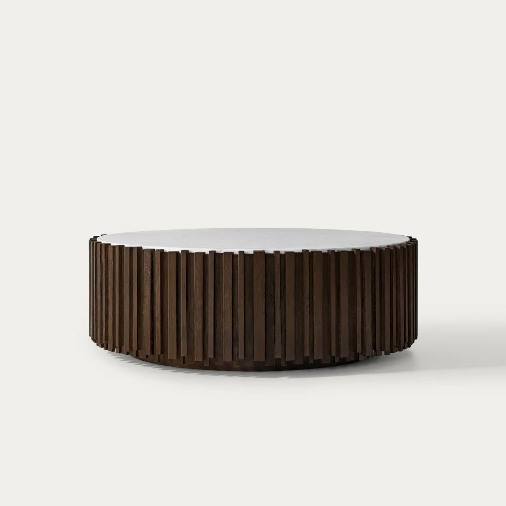 Armonia 41" Carrara Marble Coffee Table | Hernest
