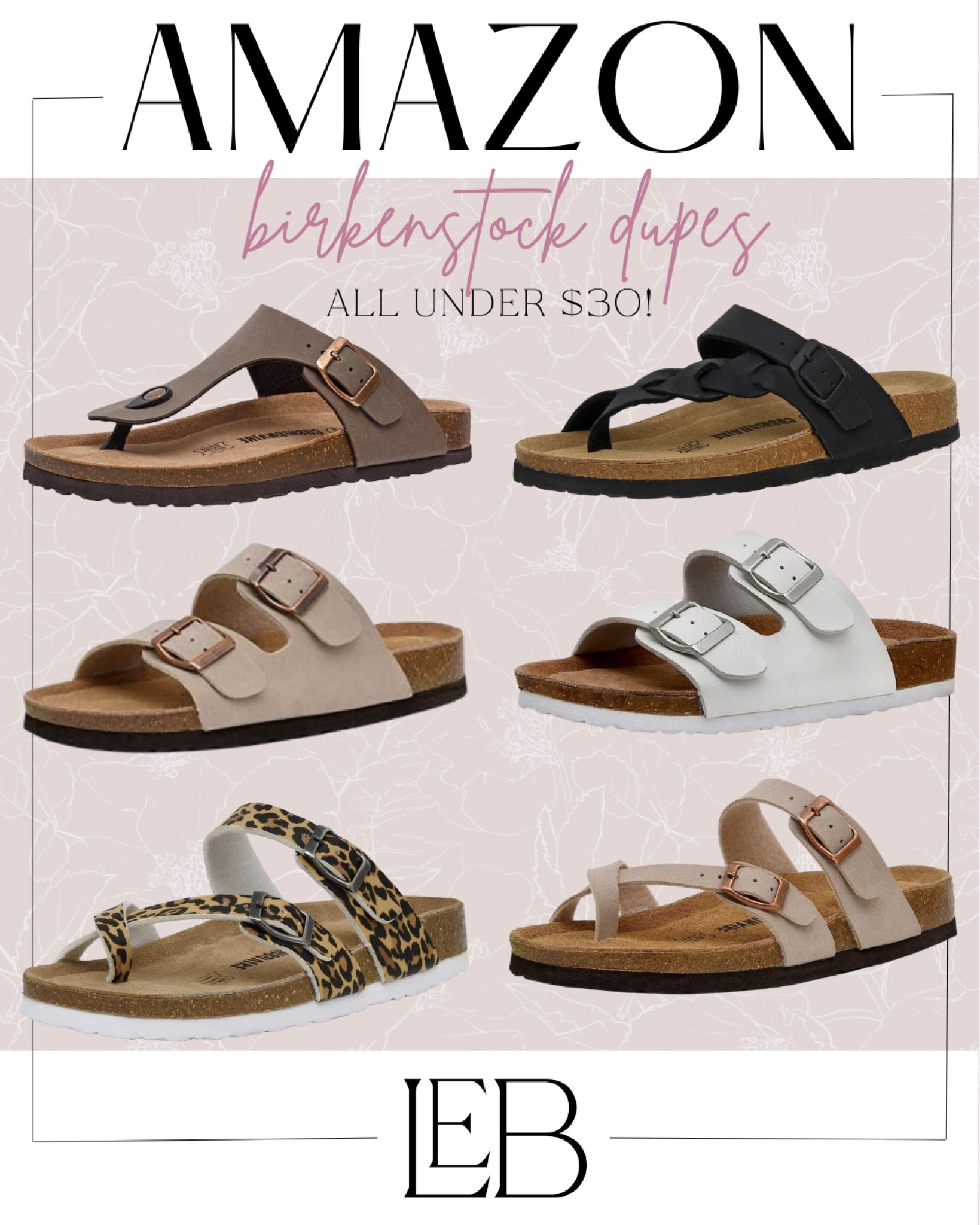 I found so many cute Birkenstock dupes on Amazon! 

Dupes, look for less, Amazon finds, Amazon dupes, Amazon must haves, Amazon fashion, Amazon sandals, Amazon summer, Amazon vacation, Amazon shoes. 

#LTKFind #LTKstyletip #LTKshoecrush