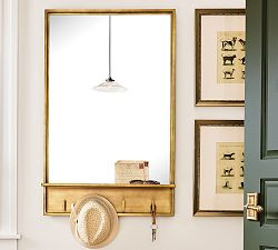 Stowe Mirror With Hooks | Pottery Barn (US)